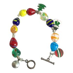 Christmas-themed charm bracelet